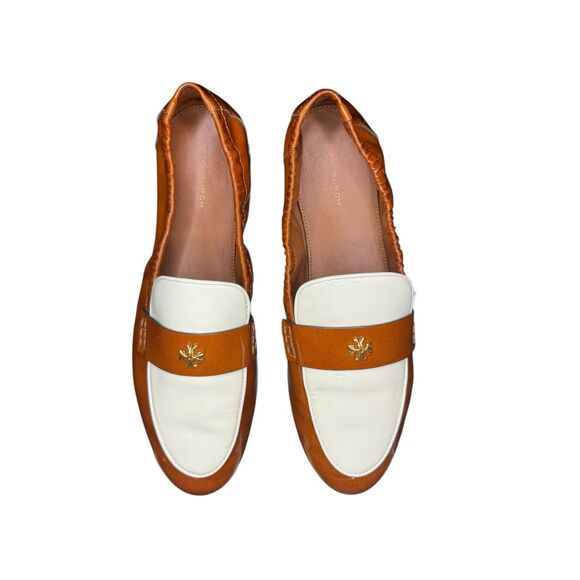 Tory Burch Ballet Loafer Bright Cuoio / Pearl Spongy- size 9 - Picture 1 of 8